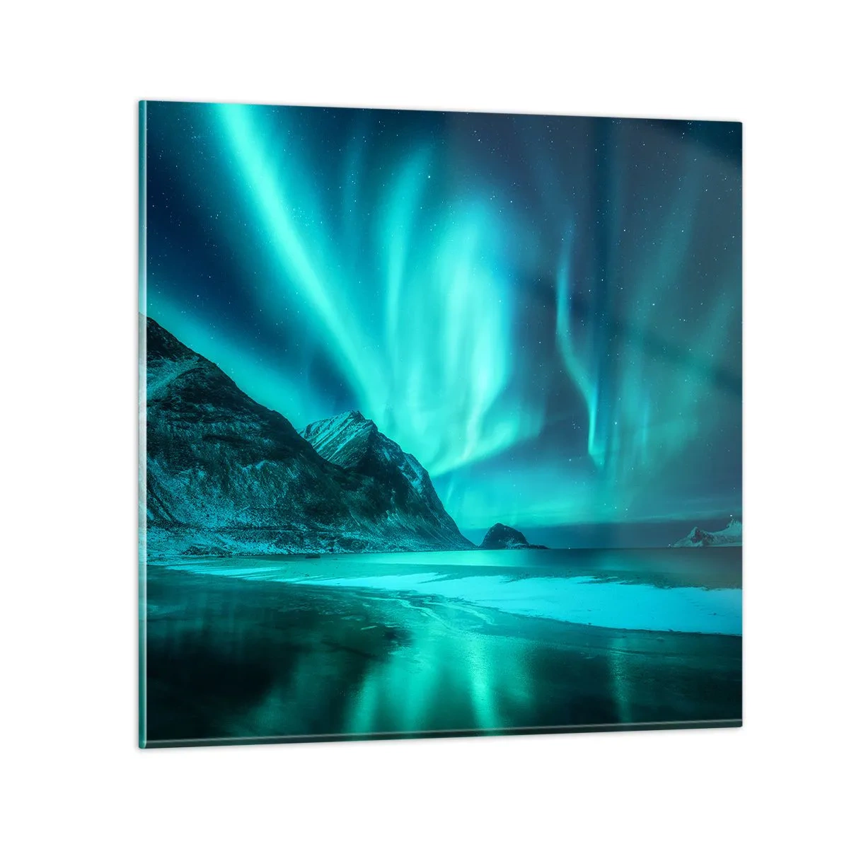 Billede på glas - Nordens vidundere - 70x70 cm