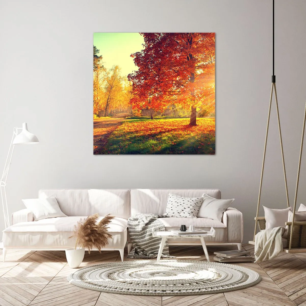 Lærredstryk - Billede på lærred - Rød er smuk - 30x30 cm