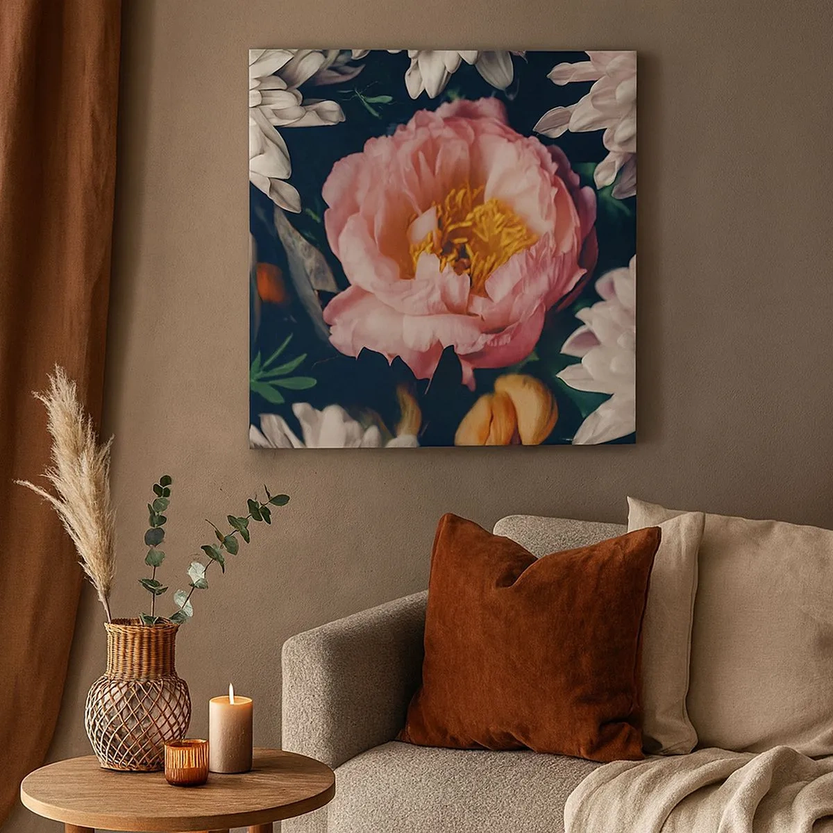 Lærredstryk - Billede på lærred - Med barok pragt - 30x30 cm