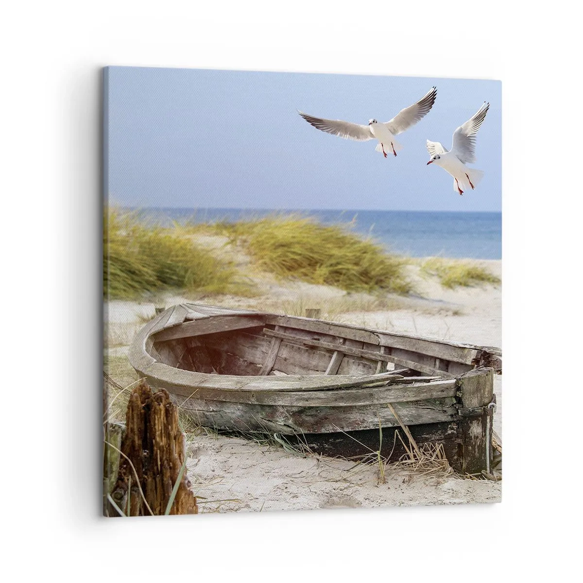 Lærredstryk - Billede på lærred - Badet i vinden - 50x50 cm