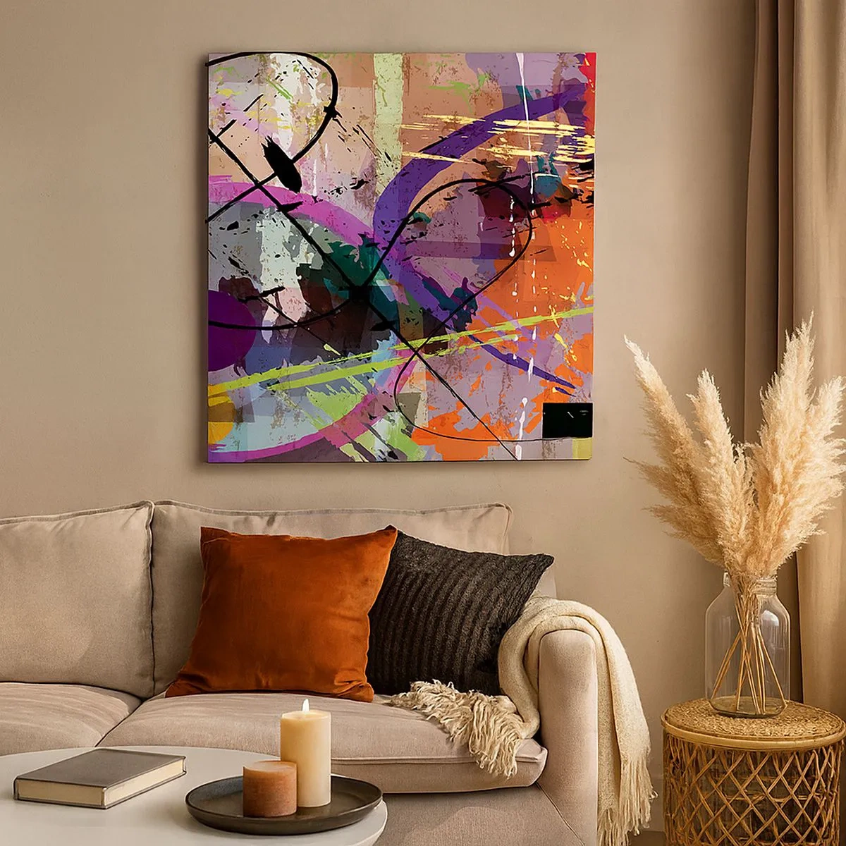 Lærredstryk - Billede på lærred - Kan være lige eller rundt - 30x30 cm