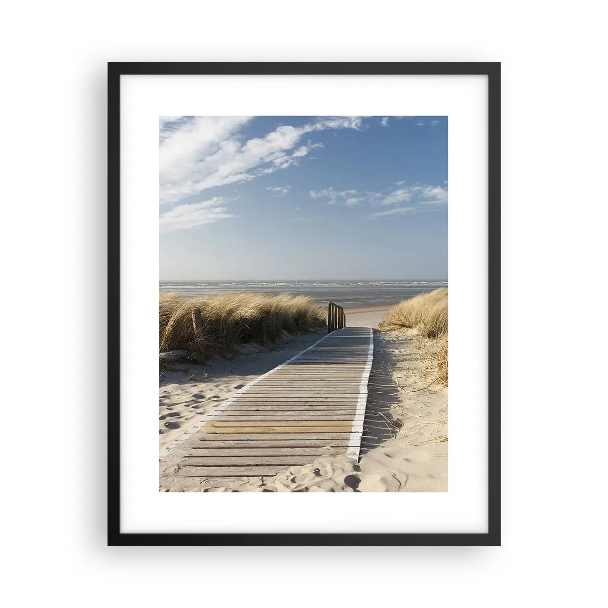 Plakat i sort ramme - Bag klitten, i græssets summen - 40x50 cm