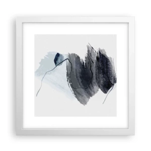 Plakat i hvid ramme - Intensitet og bevægelse - 30x30 cm