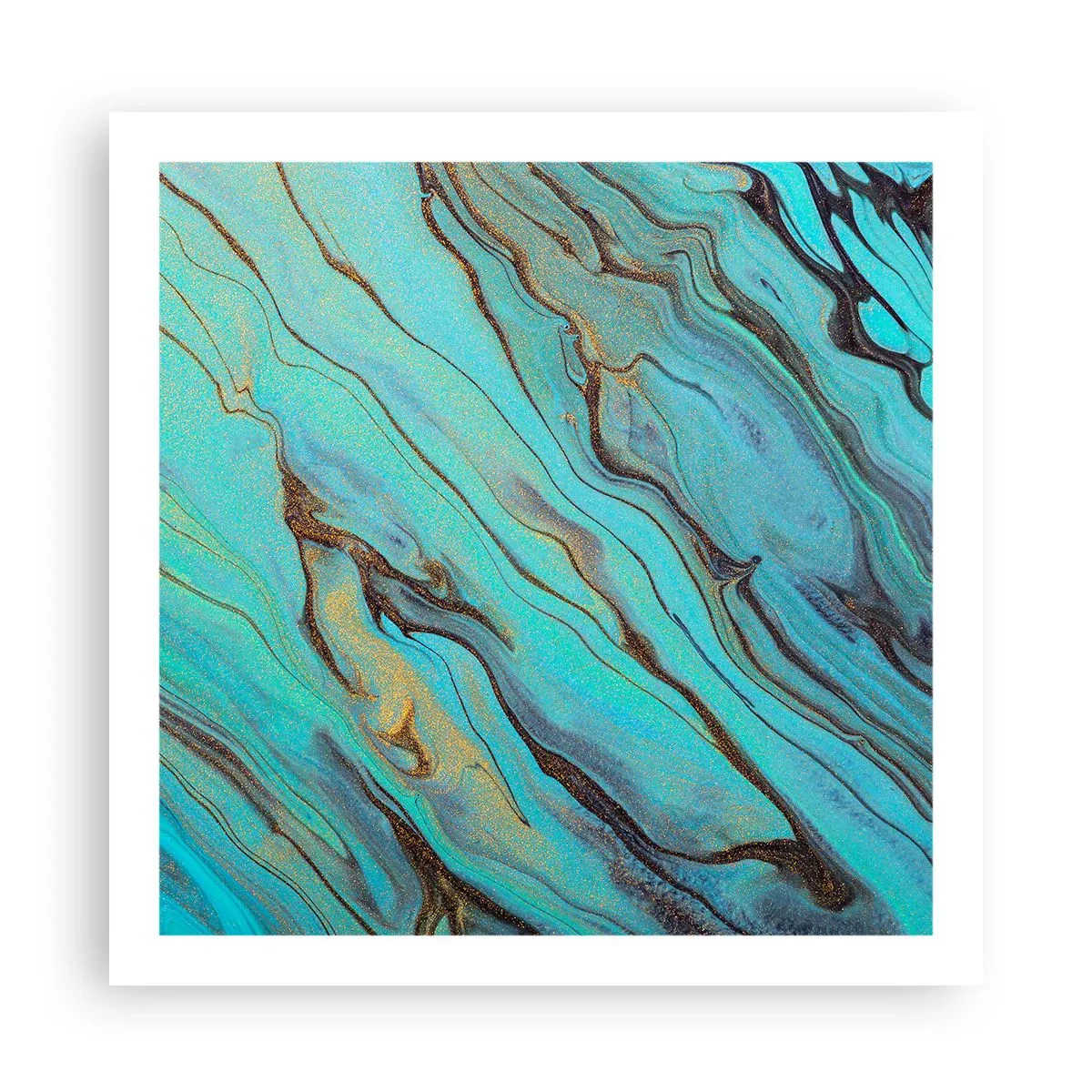 Plakat - Turkis tidevand - 60x60 cm