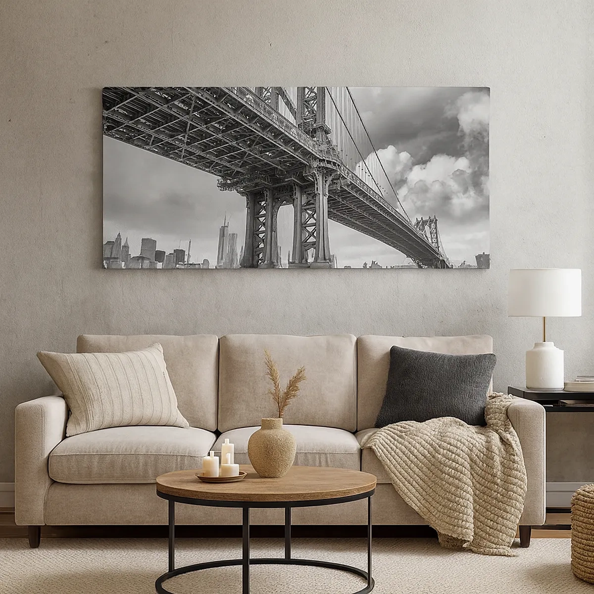 Lærredstryk - Billede på lærred - Til byens hjerte - 30x30 cm