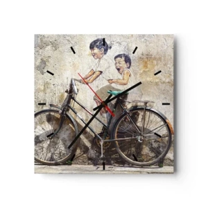 Vægur, Uret - Sandt eller falsk? - 40x40 cm