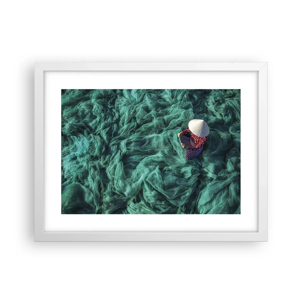 Plakat i hvid ramme - I et hav af lys - 40x30 cm