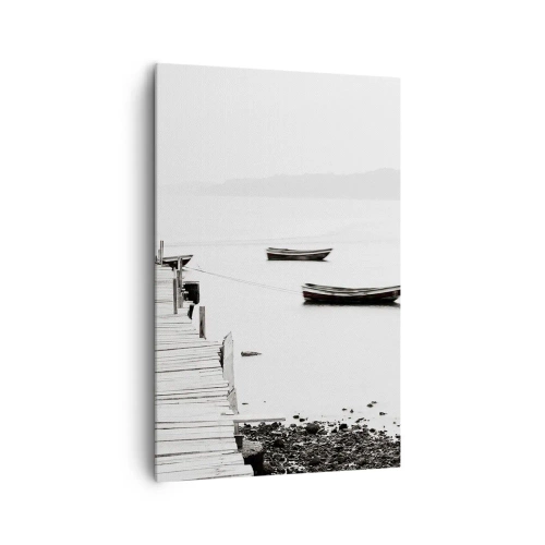 Lærredstryk - Billede på lærred - Over stille og klart vand - 80x120 cm