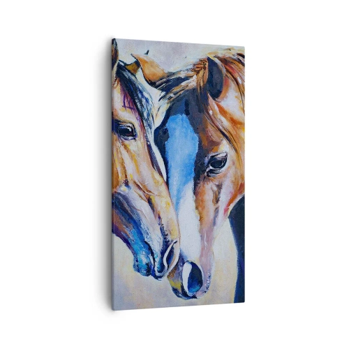 Lærredstryk - Billede på lærred - Er det venskab, er det kærlighed? - 55x100 cm