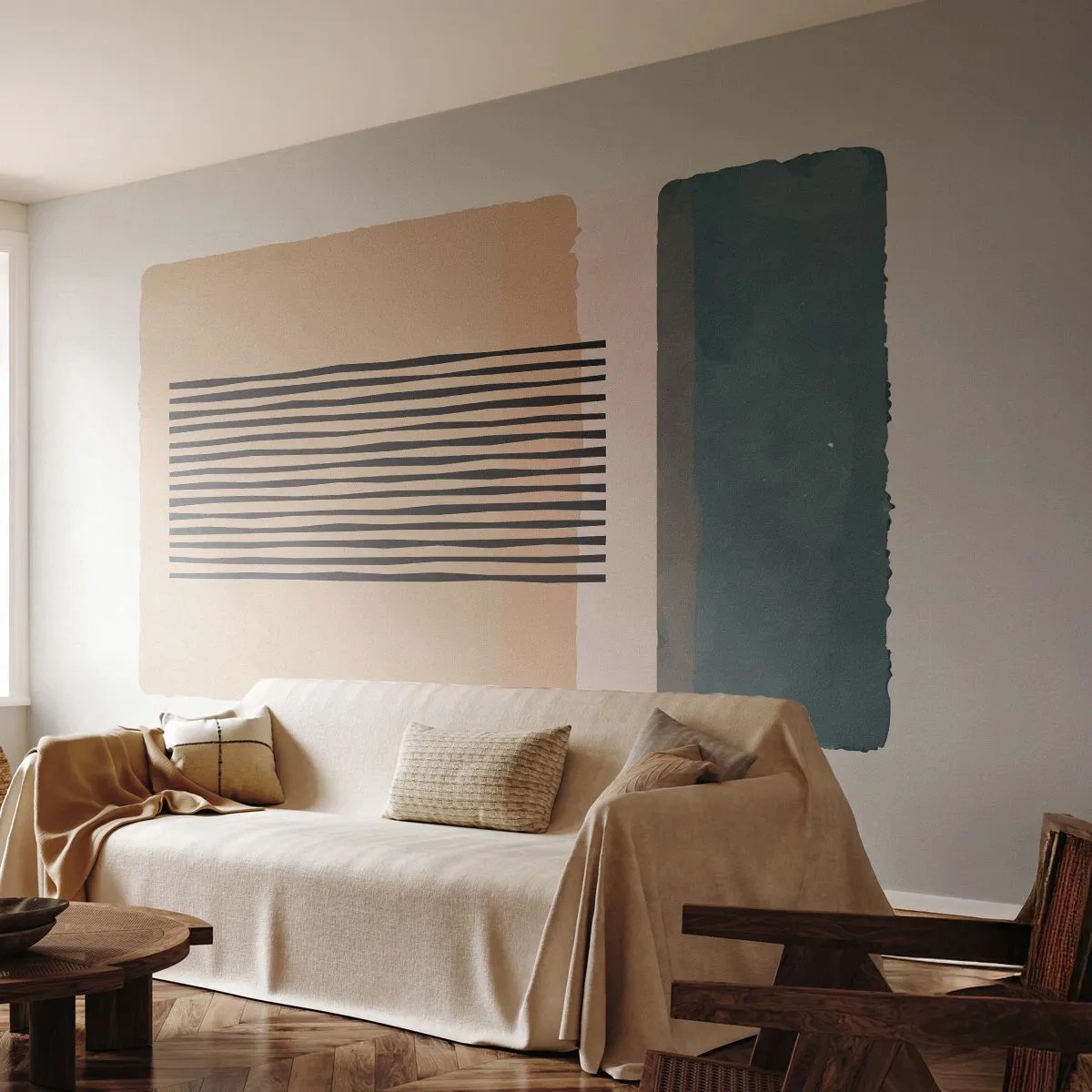 Fototapet Premium Sand - Alt er i god stand - Abstraktion, Grafik, Minimalisme - 500x350 cm