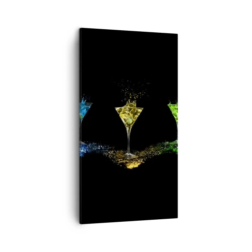 Lærredstryk - Billede på lærred - Glædens farver i krystalglas - 45x80 cm