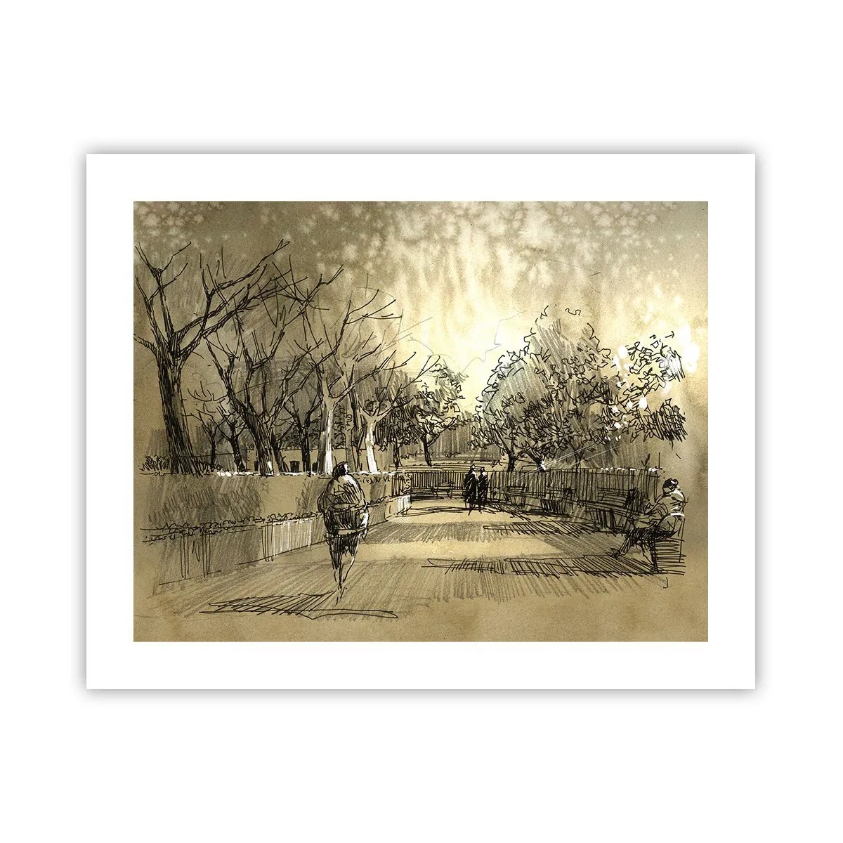 Plakat - Et øjeblik med fjer - 50x40 cm