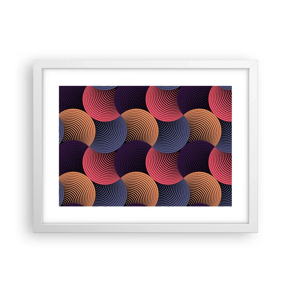 Plakat i hvid ramme - I en cirkulær rytme - 40x30 cm