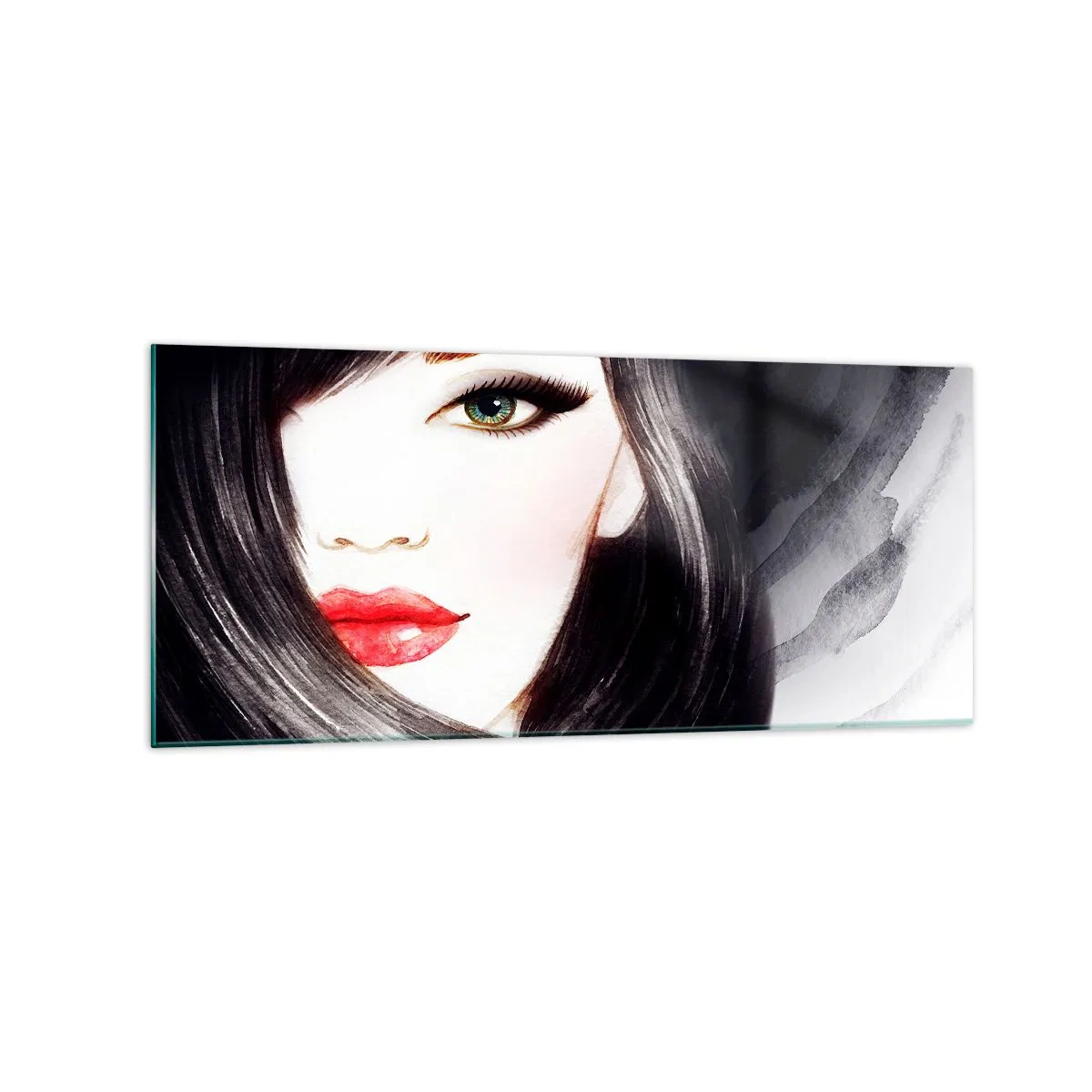 Billede på glas - Safir blik - 120x50 cm