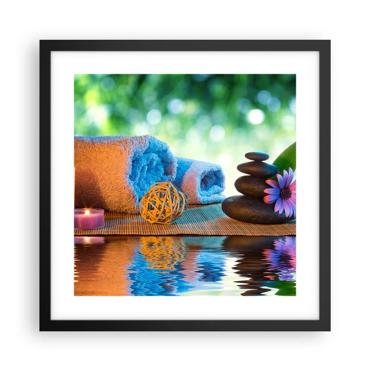 Plakat i sort ramme - Tid til kroppen - 40x40 cm