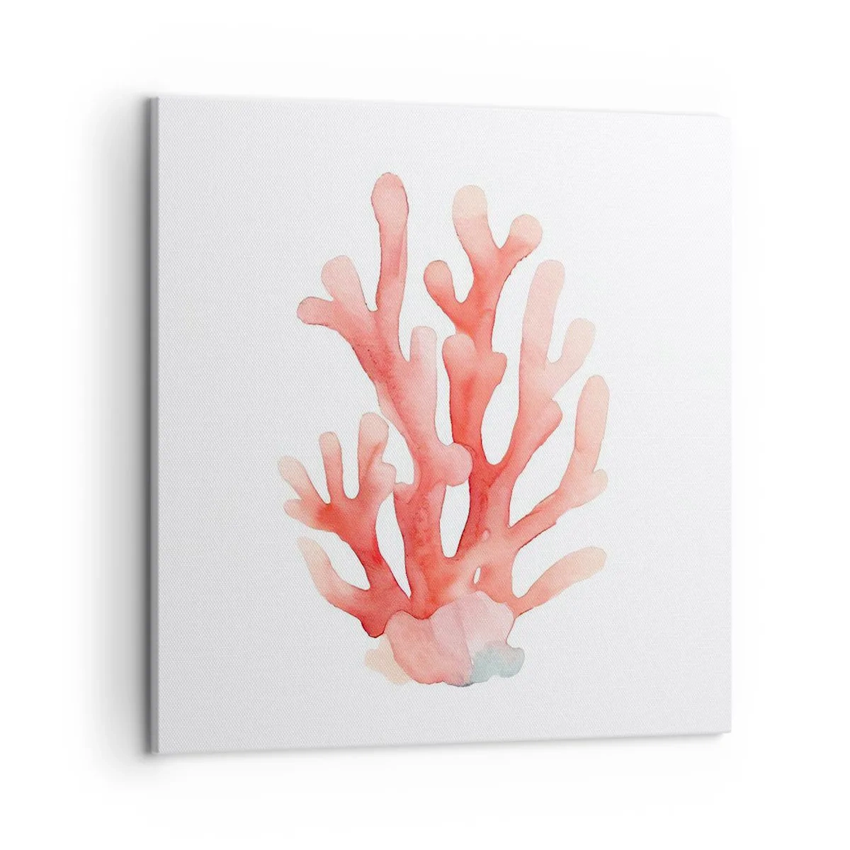 Lærredstryk - Billede på lærred - Farven koral - 50x50 cm