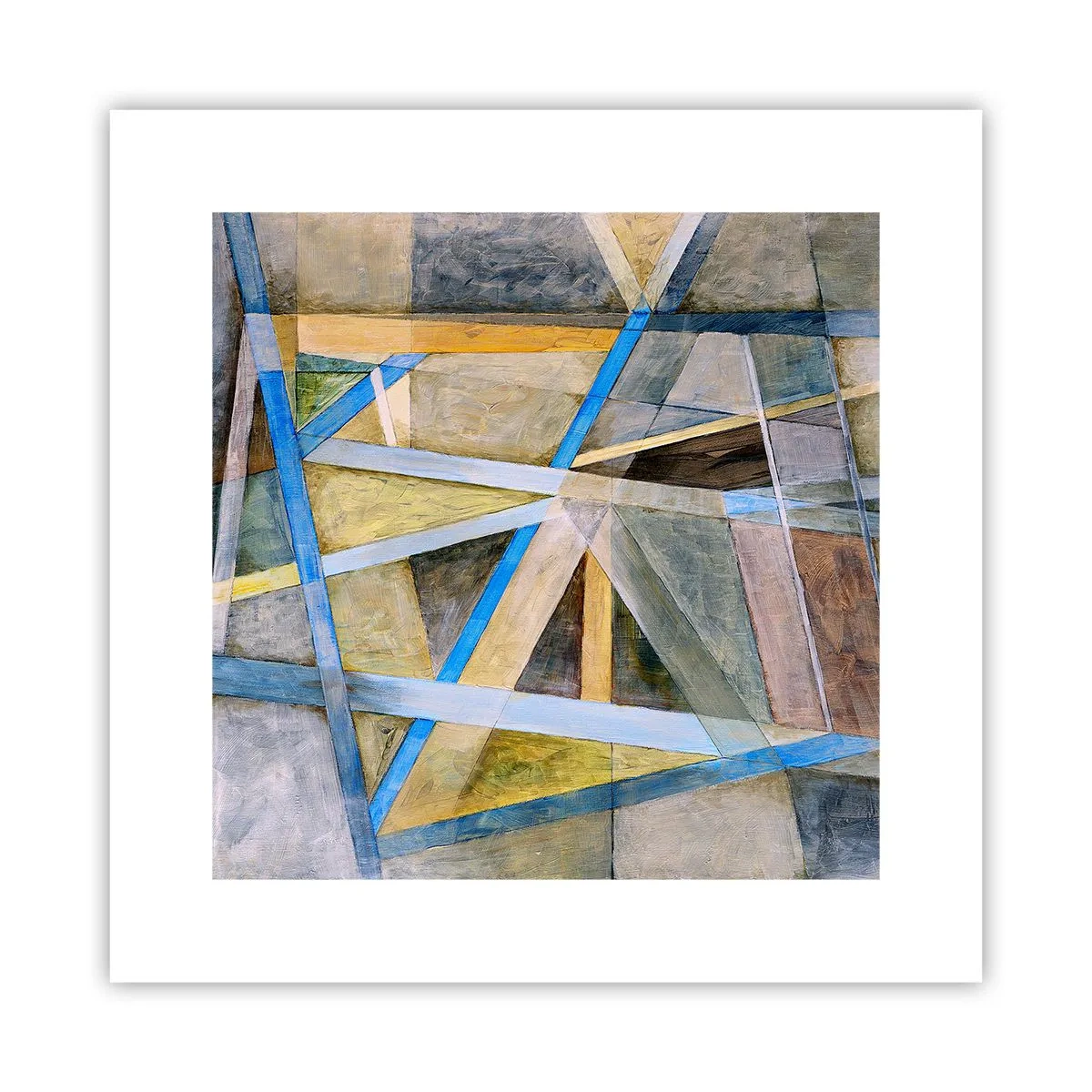 Plakat - Lige eller skråt? - 30x30 cm