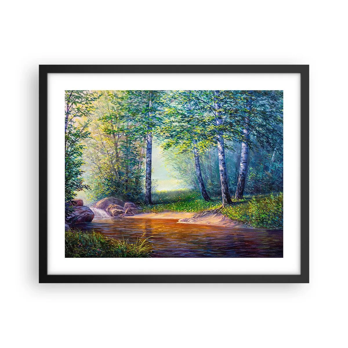 Plakat i sort ramme - Idylliske omgivelser - 50x40 cm