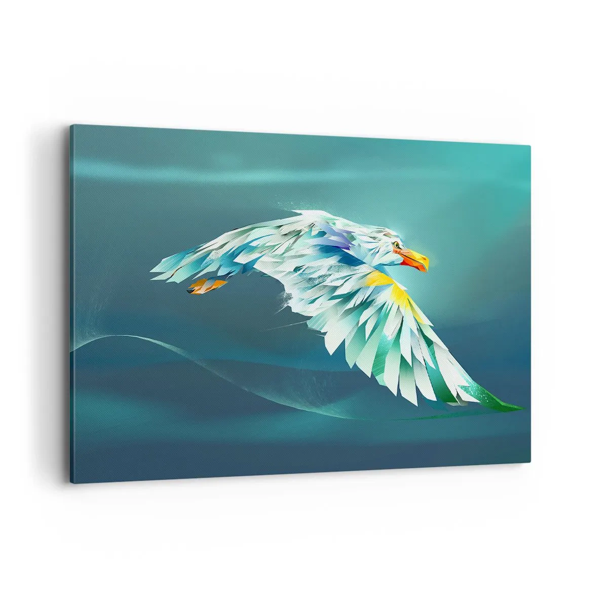 Lærredstryk - Billede på lærred - Den ørnelignende kraft i din flugt - 100x70 cm