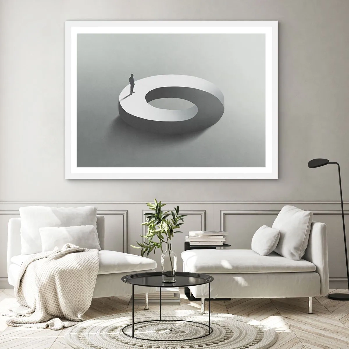 Plakat i hvid ramme - Og vær klog - 40x30 cm