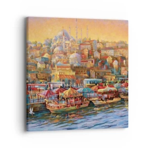 Lærredstryk - Billede på lærred - En historie fra Istanbul - 40x40 cm