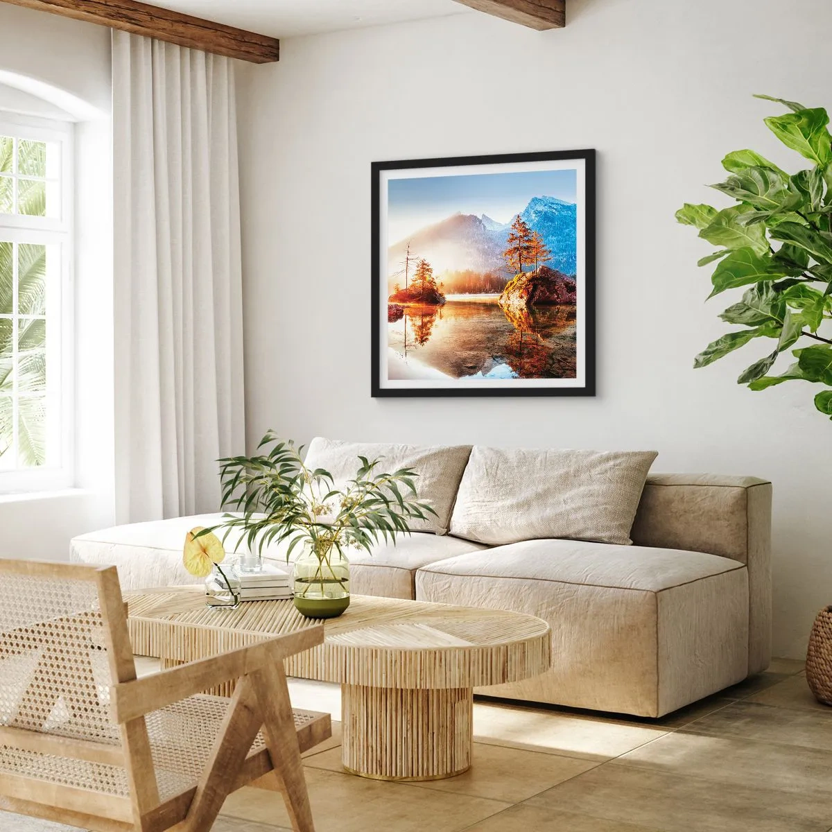 Plakat i sort ramme - Naturen i et nyt lys - 30x30 cm