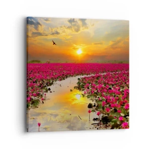 Lærredstryk - Billede på lærred - Søens hemmelige liv - 40x40 cm