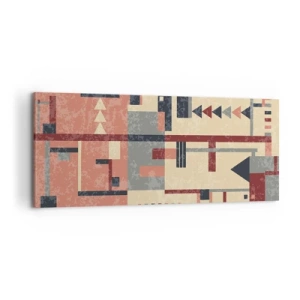 Lærredstryk - Billede på lærred - Kombination af vertikaler og niveauer - 120x50 cm