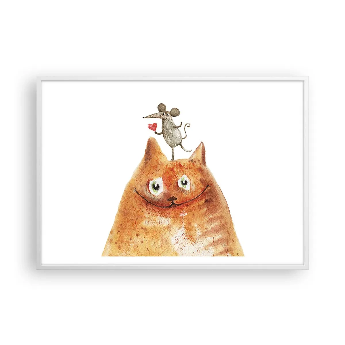 Plakat i hvid ramme - Kærlighedens paradokser - 100x70 cm