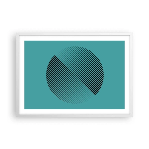 Plakat i hvid ramme - Cirklen - en geometrisk variation - 70x50 cm