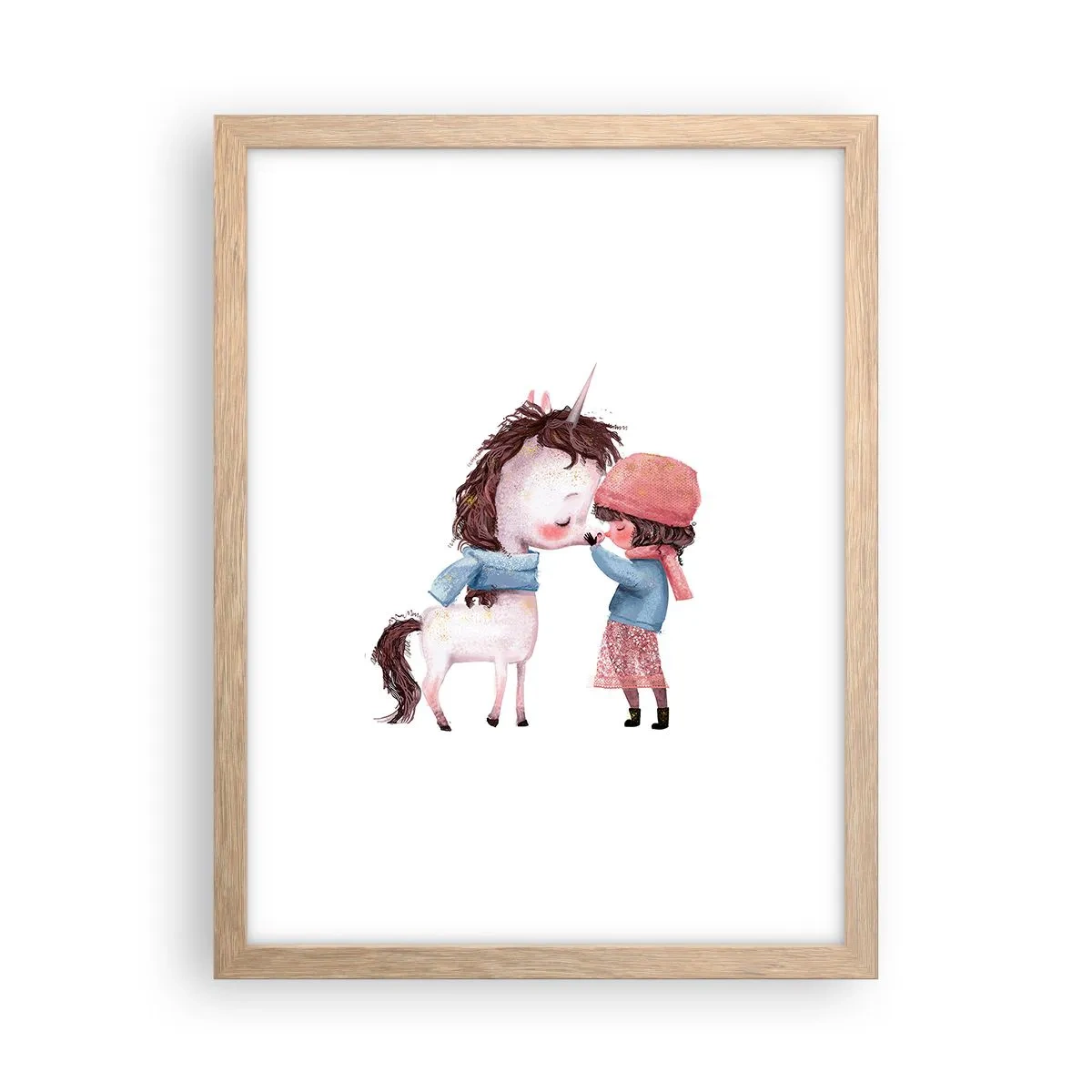 Plakat i ramme af lyst egetræ - En vinterhistorie - 30x40 cm