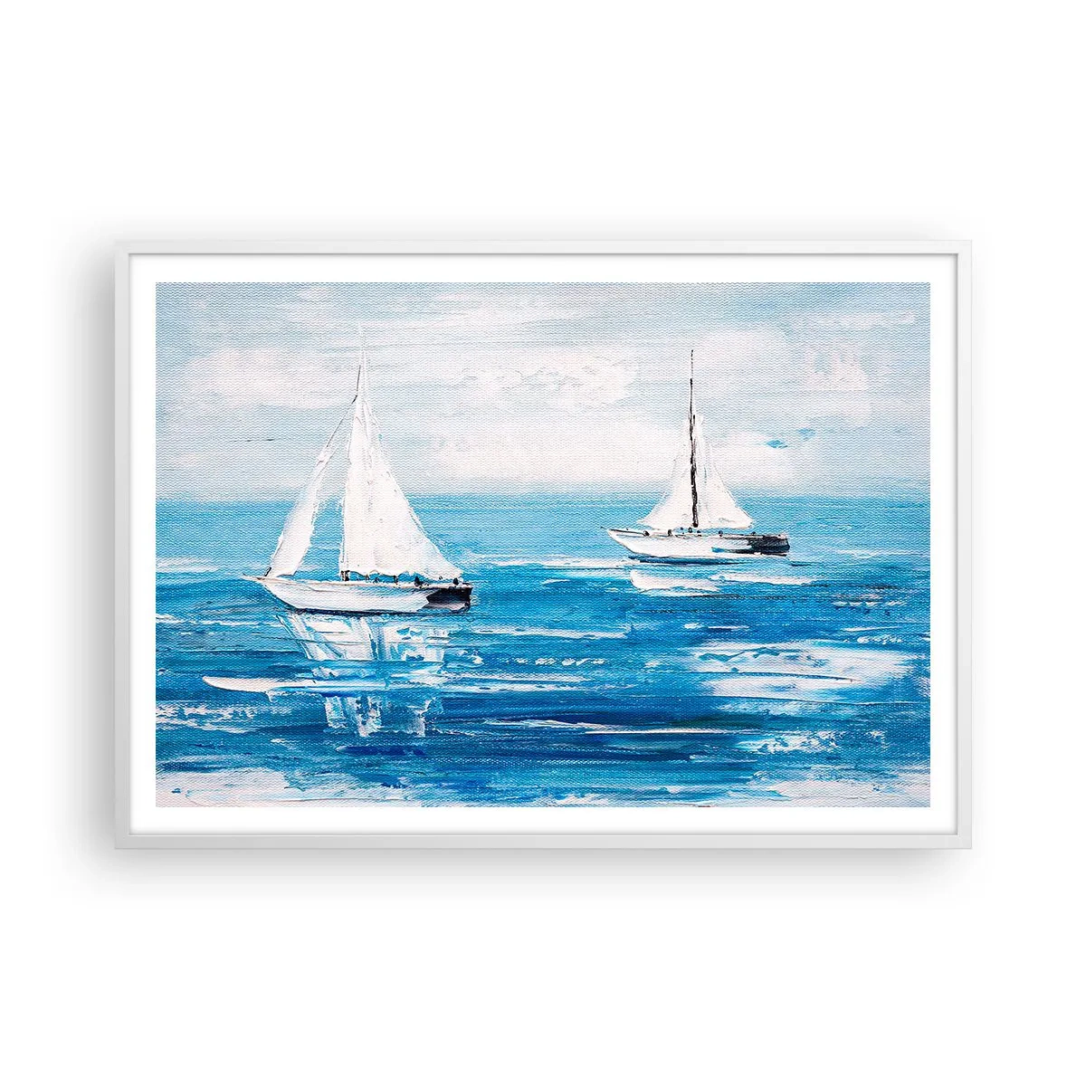 Plakat i hvid ramme - Med en ven ved din side - 100x70 cm