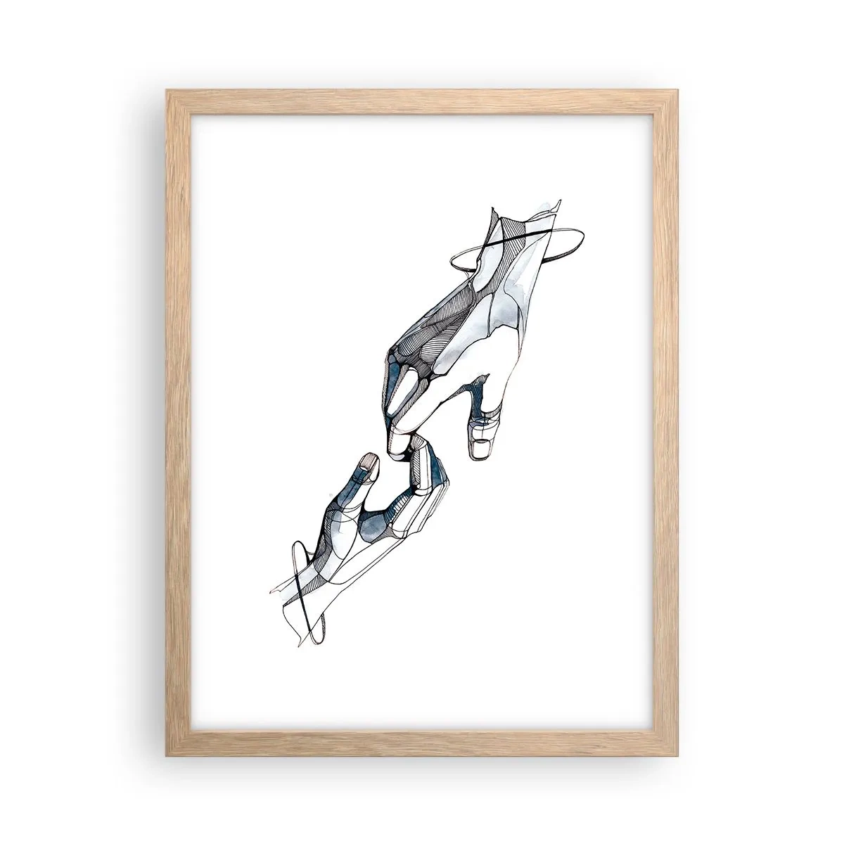 Plakat i ramme af lyst egetræ - En god gestus - 30x40 cm