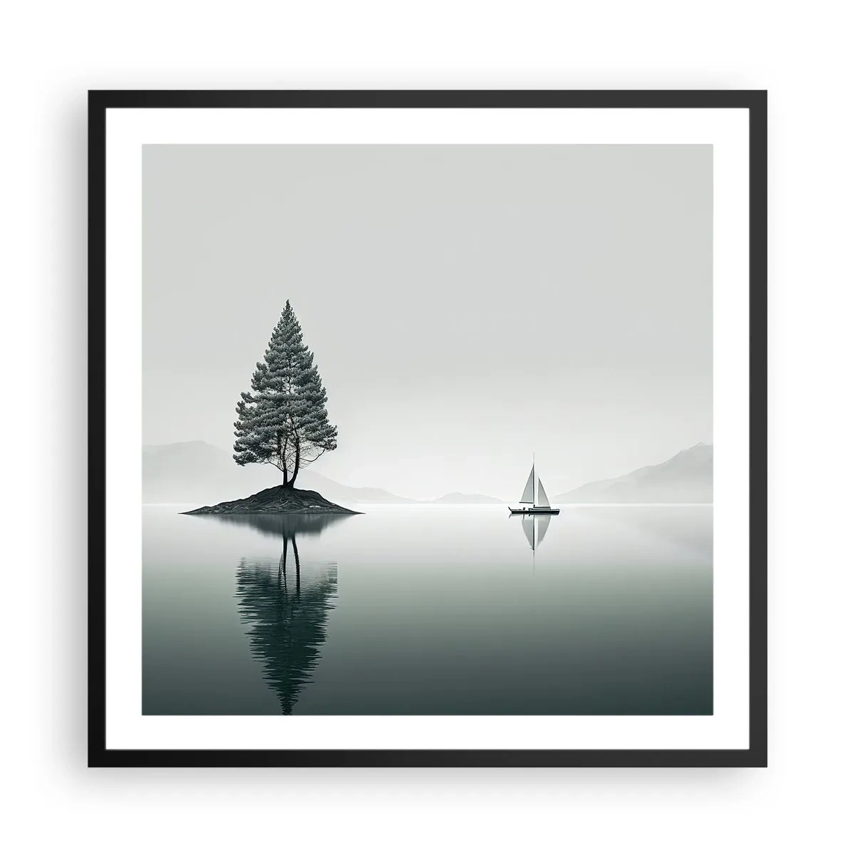 Plakat i sort ramme - En drøm - 60x60 cm