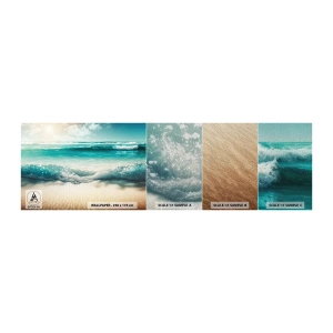 Prøve Fototapet Premium Sand - Havets ro - Strand, Hav, Edge - 100x30 cm