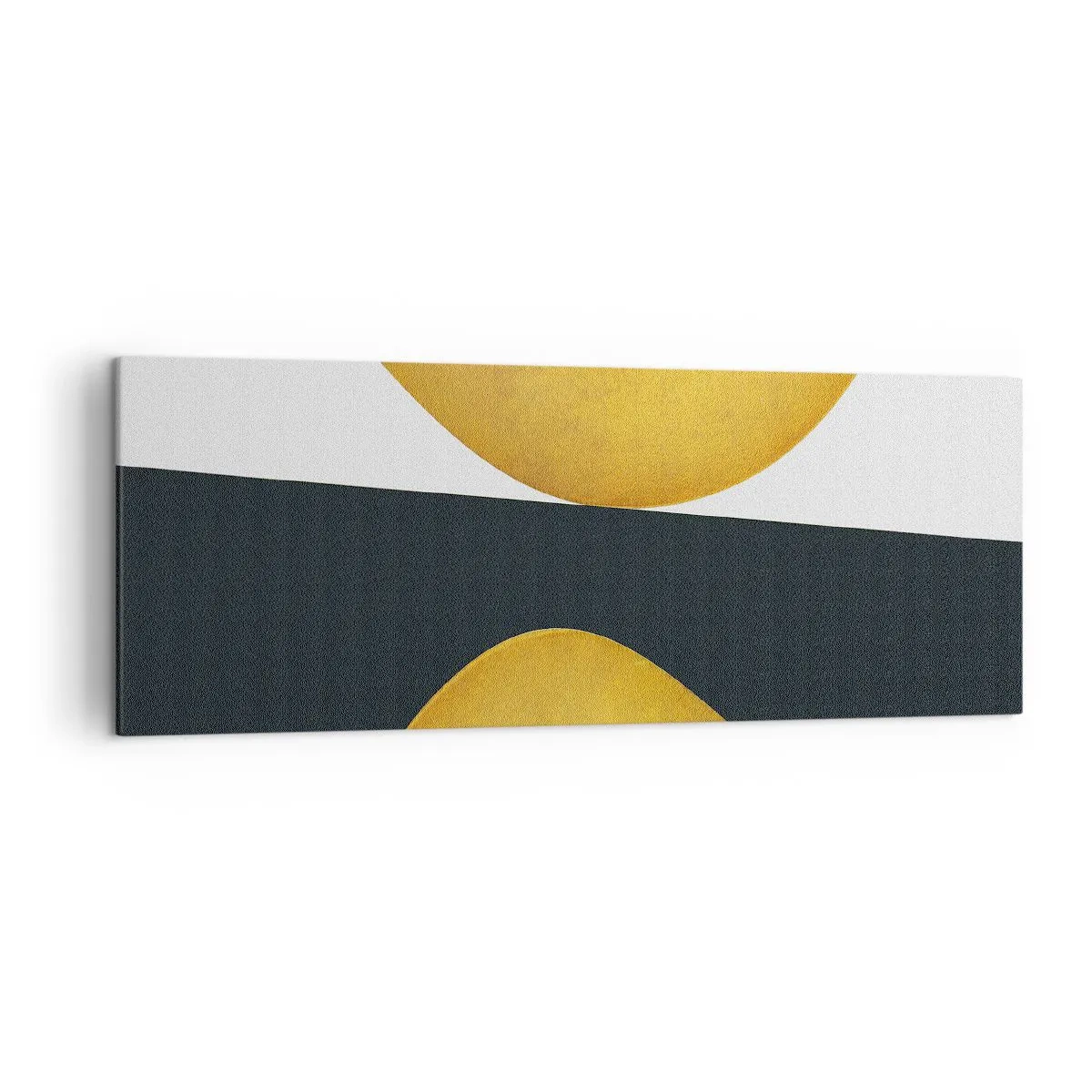 Lærredstryk - Billede på lærred - Først: guld - 140x50 cm