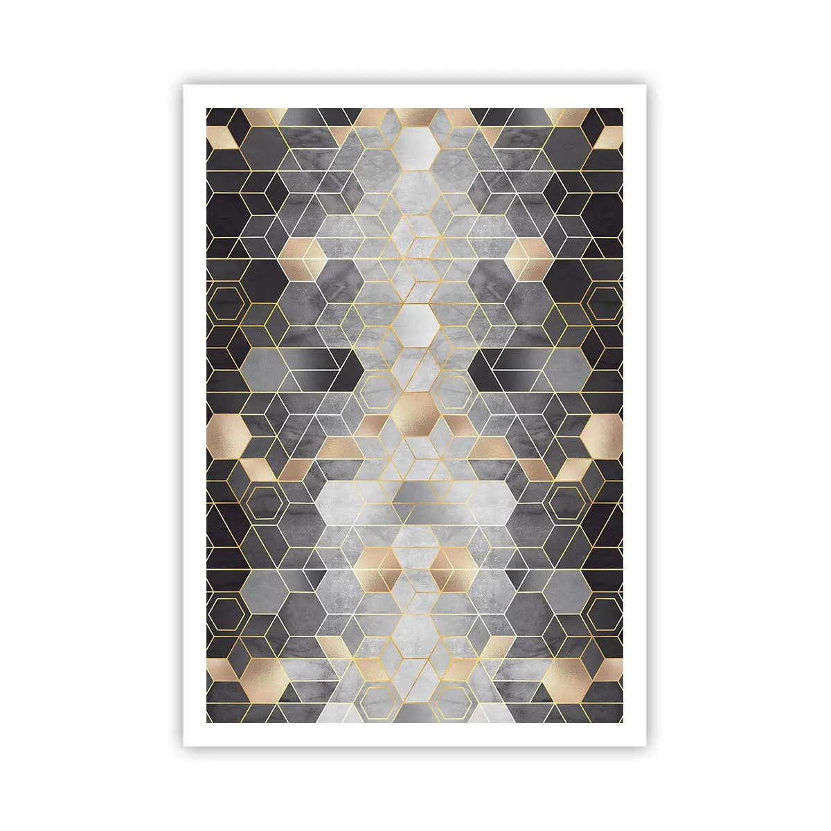 Plakat - Sammensætning af diamanter - 70x100 cm