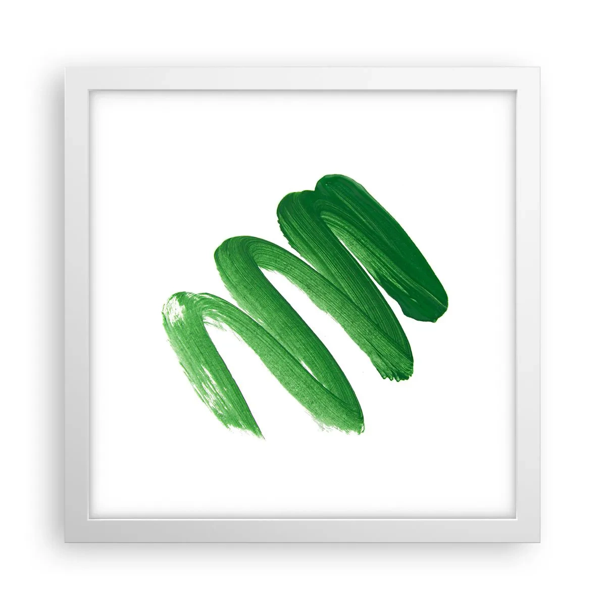 Plakat i hvid ramme - En grøn vittighed - 30x30 cm