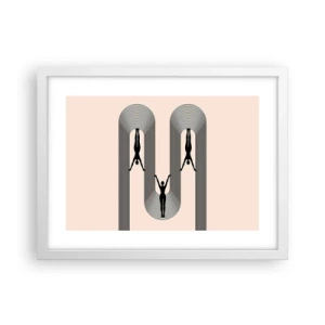 Plakat i hvid ramme - På hovedet nedad - 40x30 cm