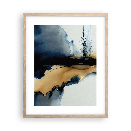 Plakat i ramme af lyst egetræ - Bag sløret - 40x50 cm