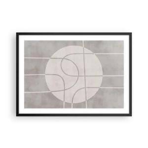 Plakat i sort ramme - Cirkulær og lige frem - 70x50 cm