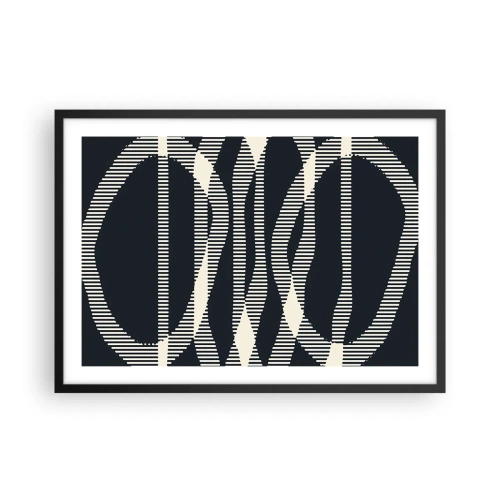 Plakat i sort ramme - Forsøg på at bryde igennem mørket - 70x50 cm