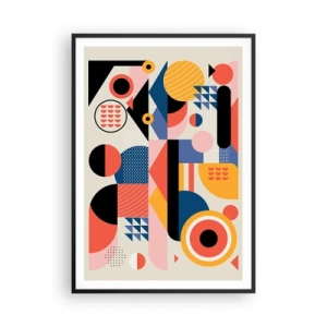 Plakat i sort ramme - Komposition: Leg - 70x100 cm