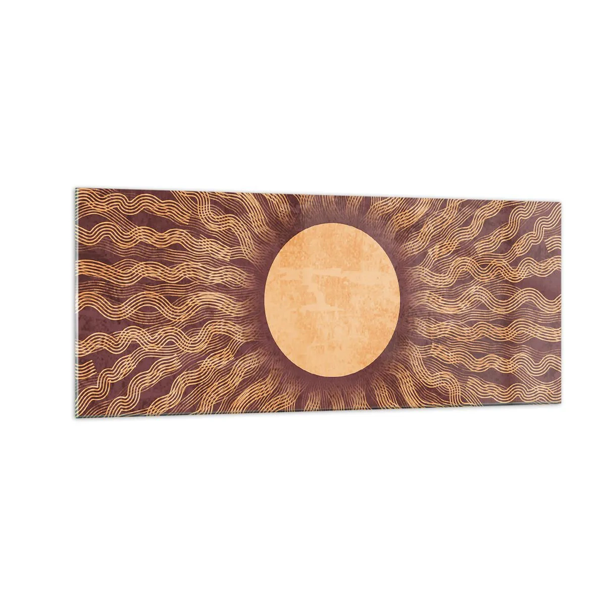 Billede på glas - Ikon for solen - 100x40 cm
