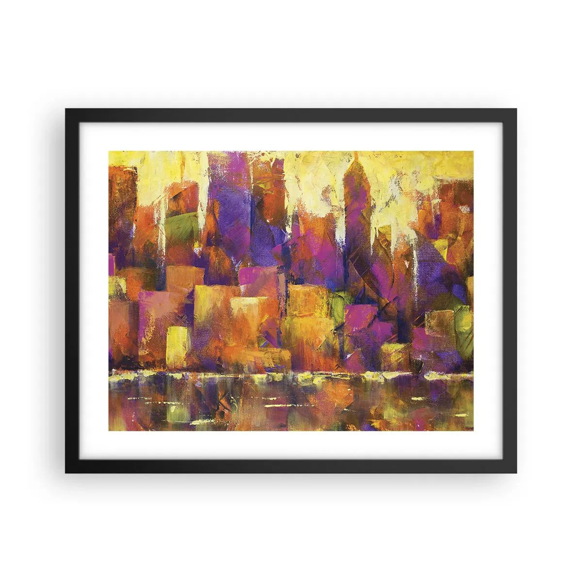 Plakat i sort ramme - Metropolitansk sammensætning - 50x40 cm