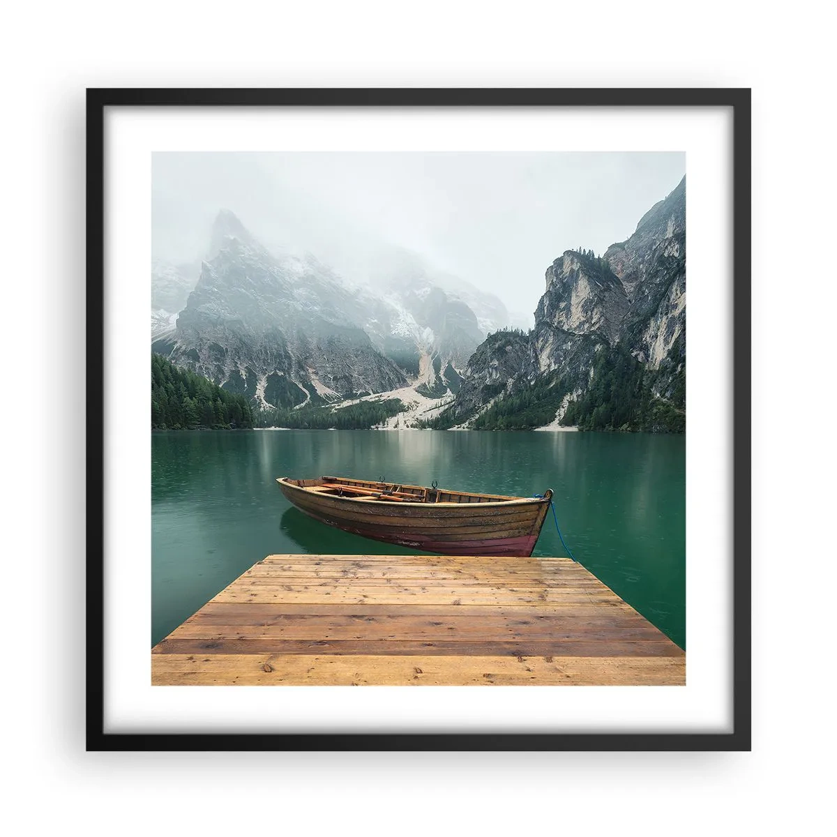 Plakat i sort ramme - "Og stolte pander" - 50x50 cm