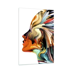 Billede på glas - En eksplosion af fantasi - 70x100 cm