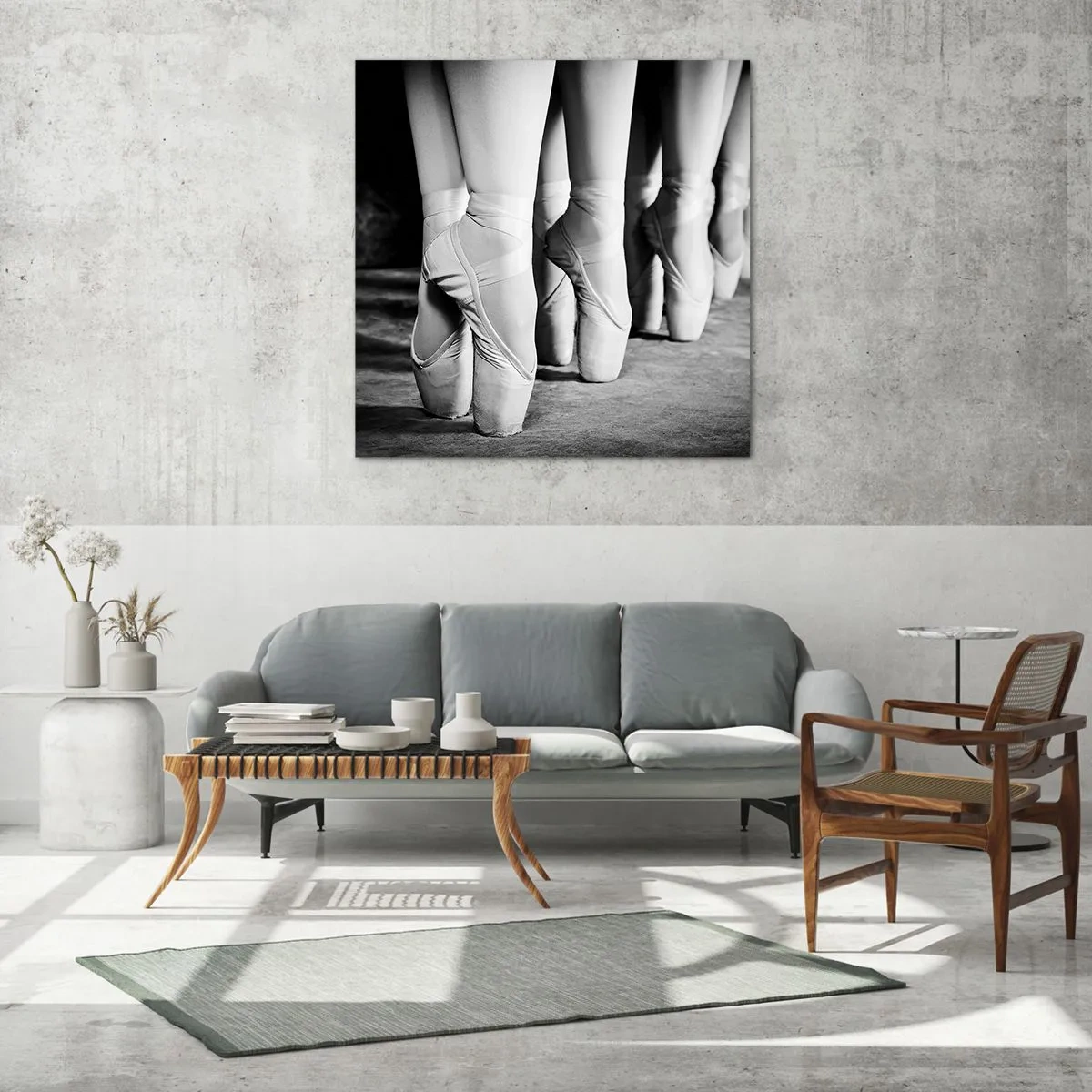 Billede på glas - Sammen, let - 70x70 cm