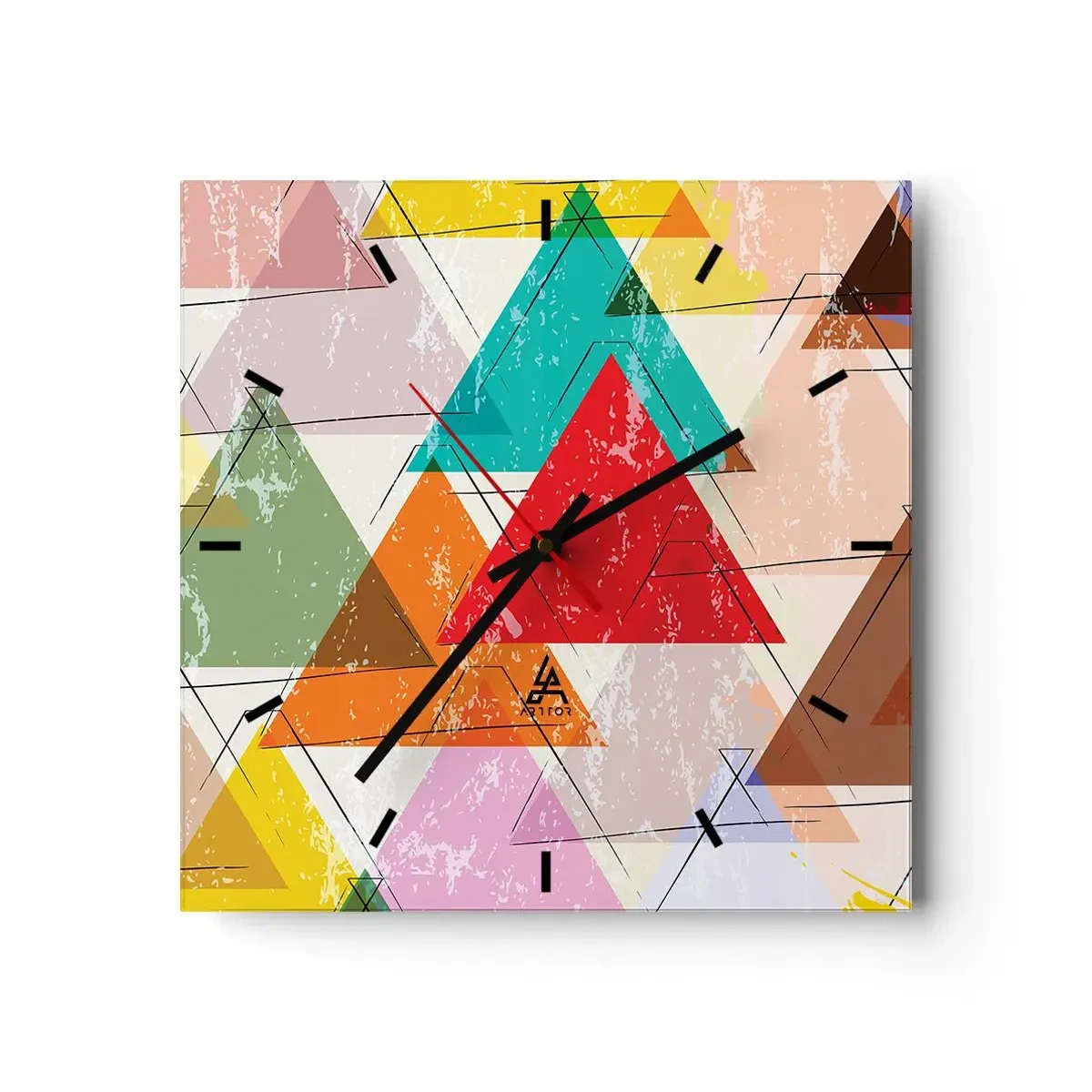 Vægur, Uret - Tre og tre - 30x30 cm