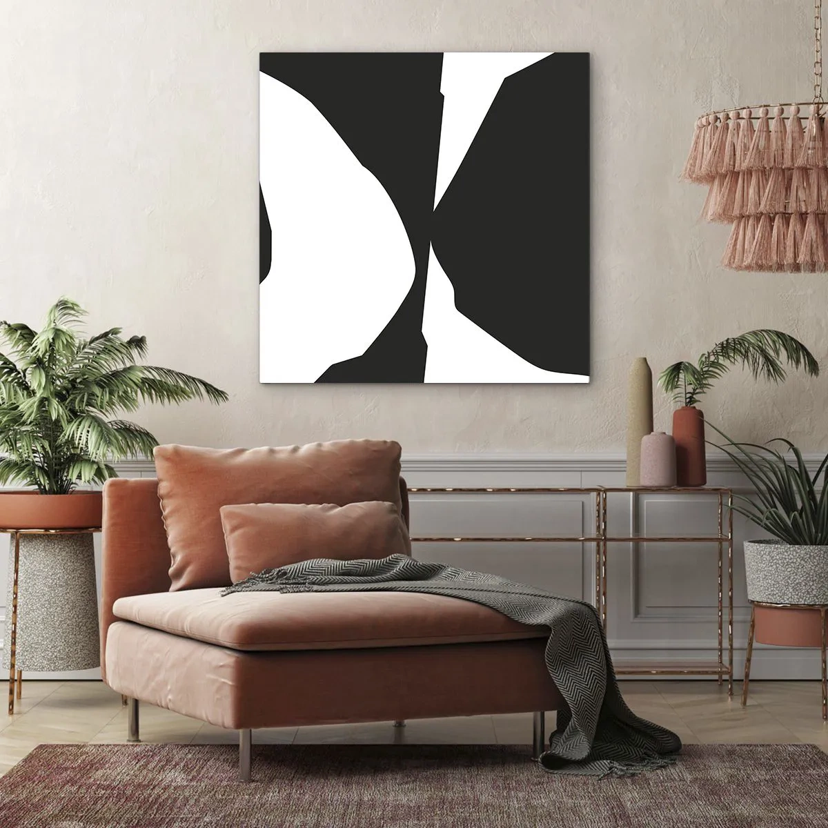 Lærredstryk - Billede på lærred - Positiv-negativ - 40x40 cm